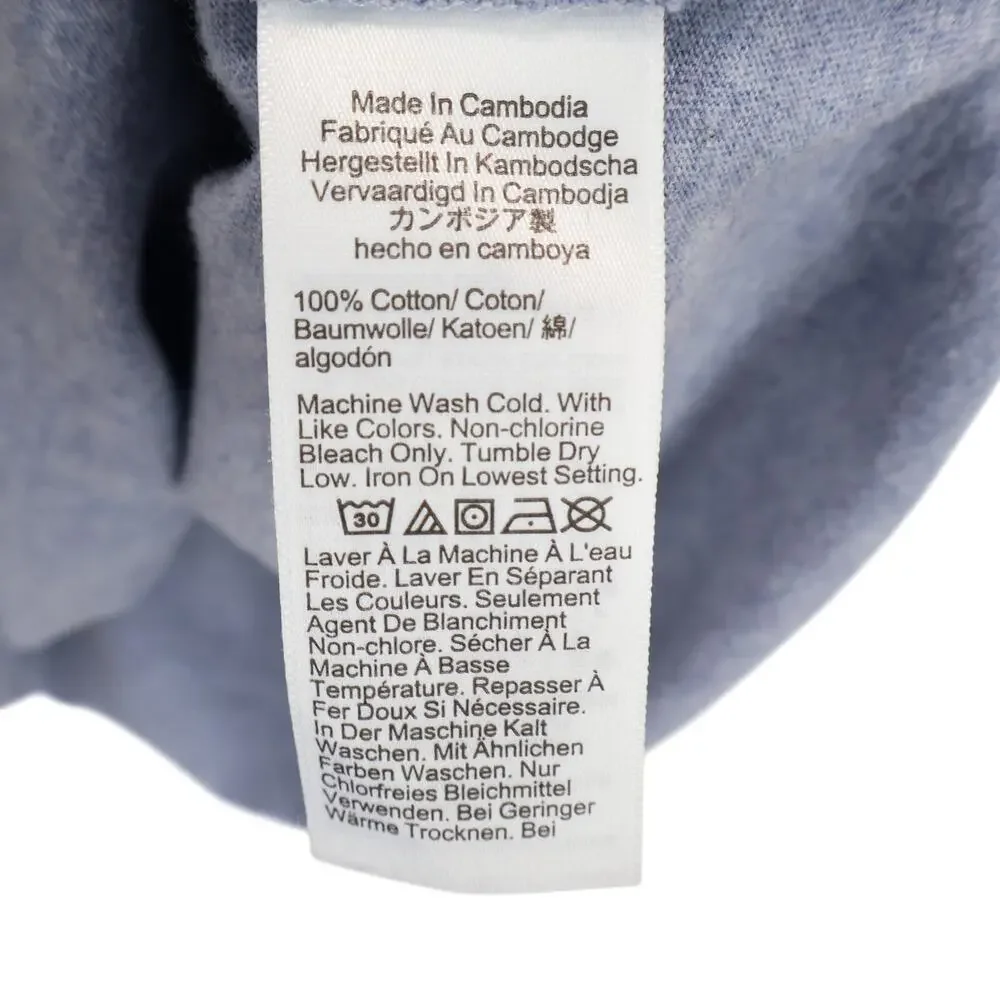 J.Crew Men's Classic Sueded Cotton Polo Shirt Heathered Blue Size XXL